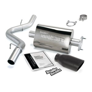 Jeep Wrangler TJ Performance Exhaust - Banks Power - Monster Exhaust System, Single Exit, Black Obround Tip - Black - `04-`06